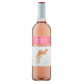 A bottle of Yellow Tail - Jammy Rose Roo (11% ABV) - 750ml with a kangaroo on it.